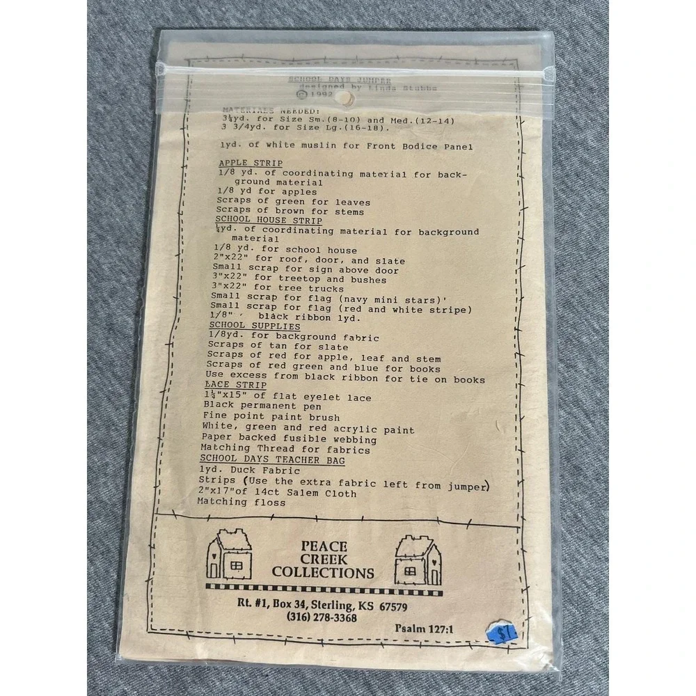 Vintage Sewing Pattern Lot McCalls 2065 Simplicity 124 Peace Creek 23 Craft